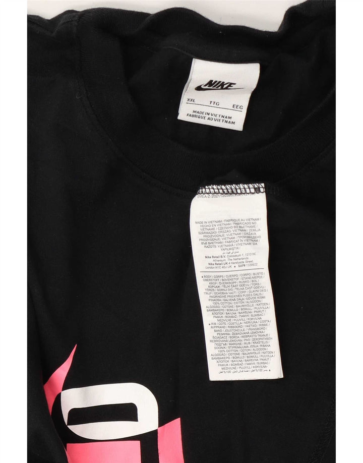 Nike grafisk T-shirt top til mænd 2XL sort bomuld