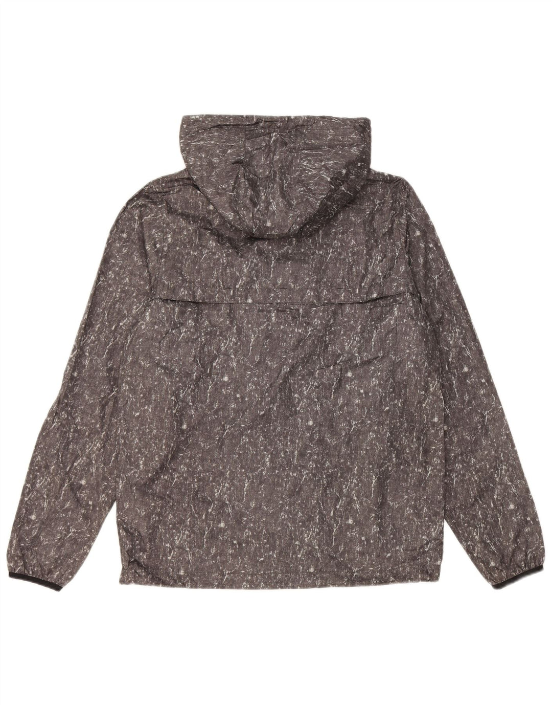 Quiksilver Regnjakke med hætte til mænd UK 34 XS Grå Flecked Polyester