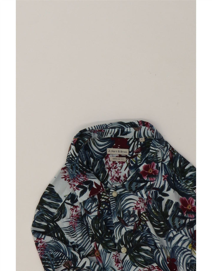 J. HART & BROS Mens Regular Fit Shirt Large Multicoloured Floral Vintage J. Hart & Bros and Second-Hand J. Hart & Bros from Messina Hembry 