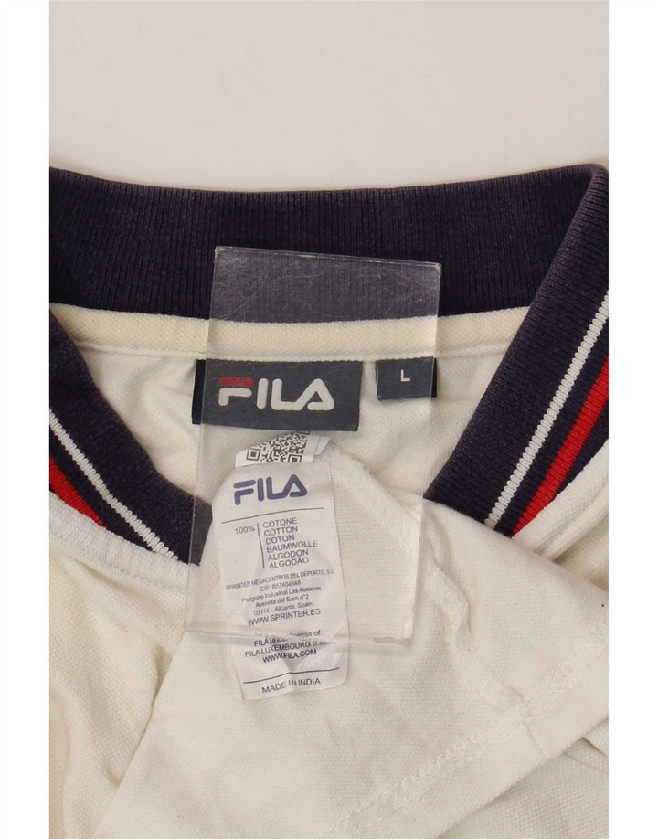Fila Poloskjorte til mænd Stor hvidstribet bomuld