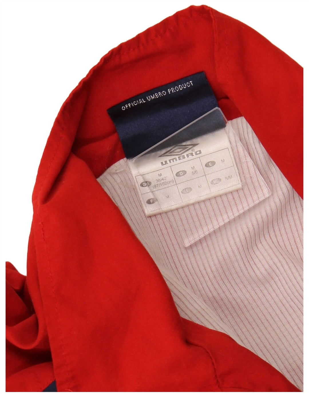 UMBRO Træningsdragt topjakke til mænd UK 38/40 Medium Rød Colourblock Polyester