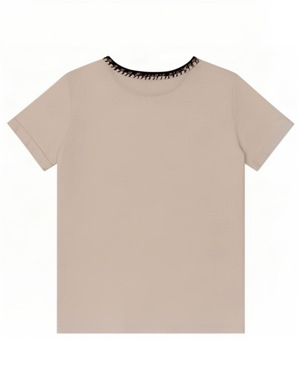 Zara T-Shirt Top UK 10 Small White Colourblock