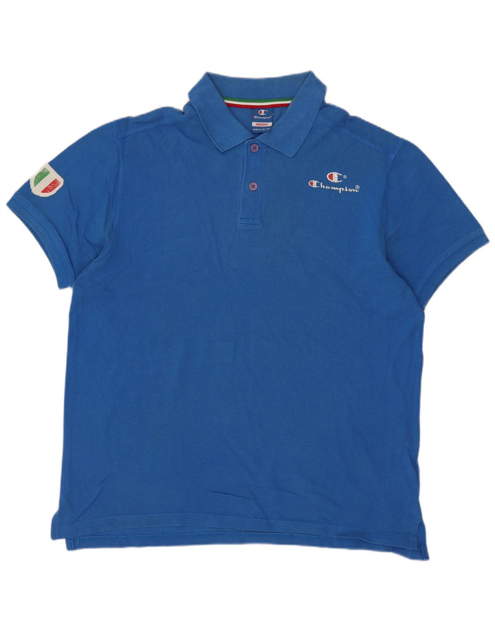 Champion herre poloshirt mellemblå bomuld