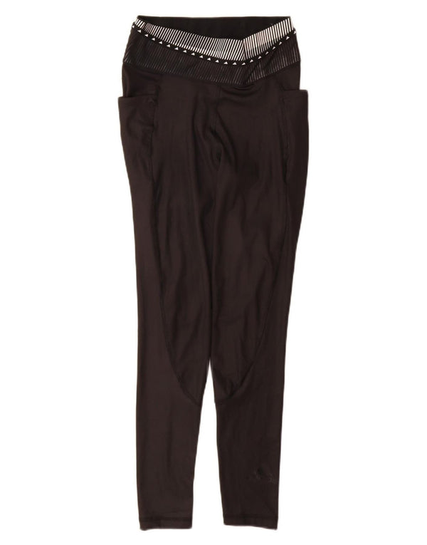 Adidas Dame Tight Fit Grafiske Leggings UK 8/10 Small Black Geometric