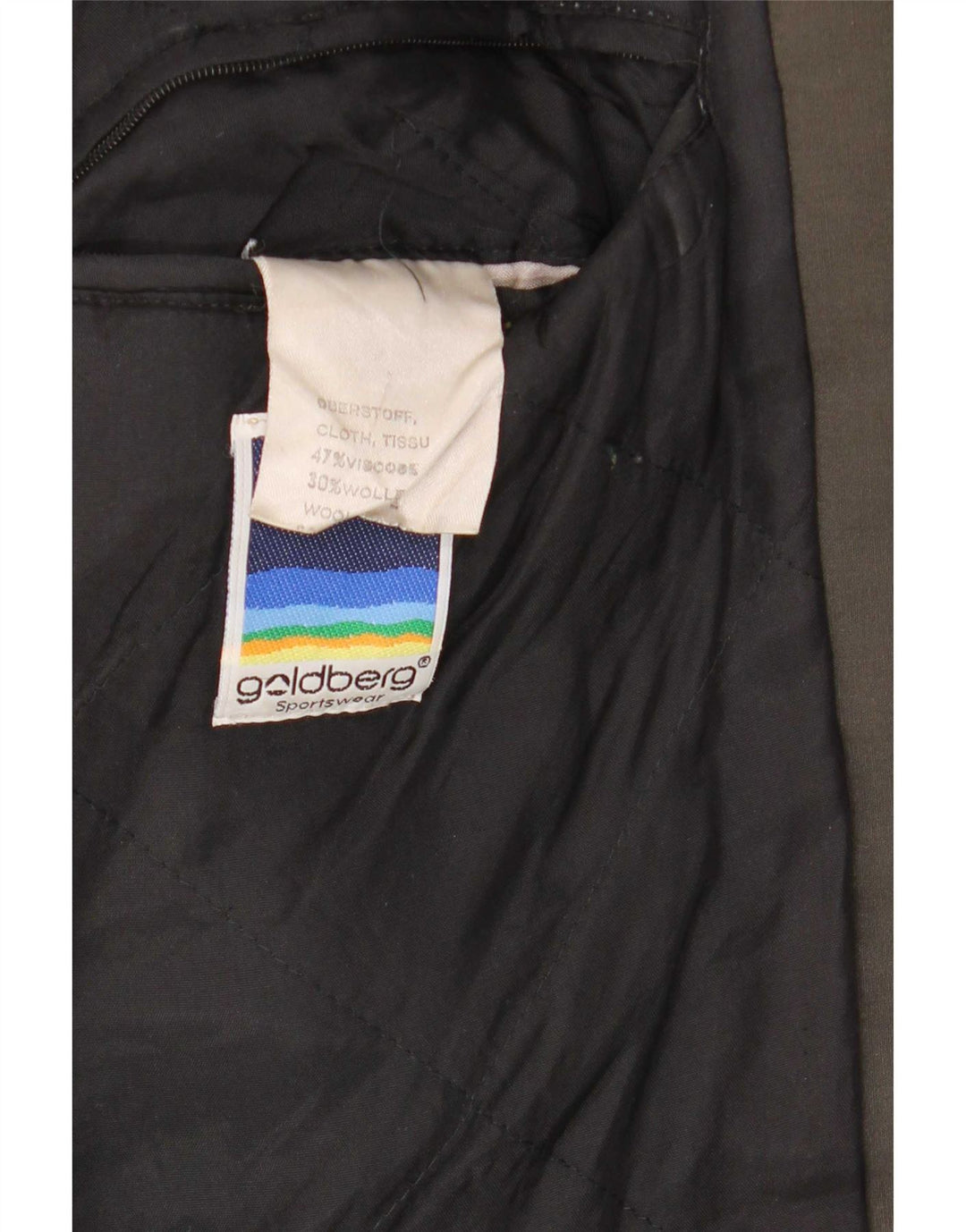 Vintage Herre Loose Fit Bomber Jacket IT 48 Medium Grey Colourblock Viscose