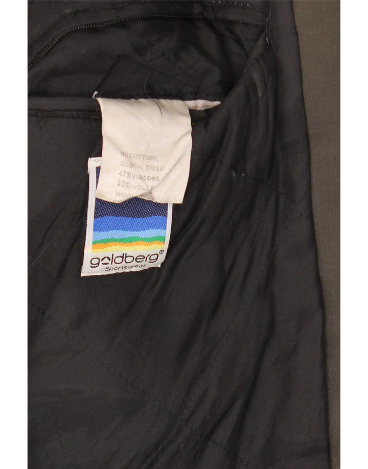 Vintage Herre Loose Fit Bomber Jacket IT 48 Medium Grey Colourblock Viscose