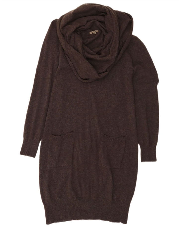 Jigsaw Dame Jumper Dress UK 12 Medium Brun Uld