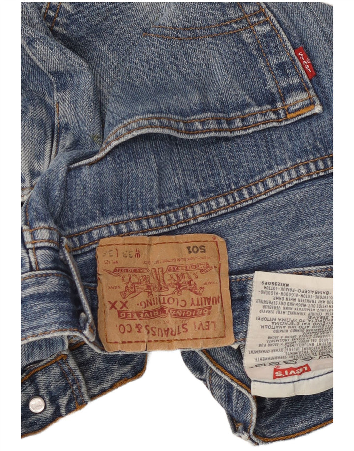 Levi's Herre 501 Straight Jeans W33 L29 Blå Bomuld