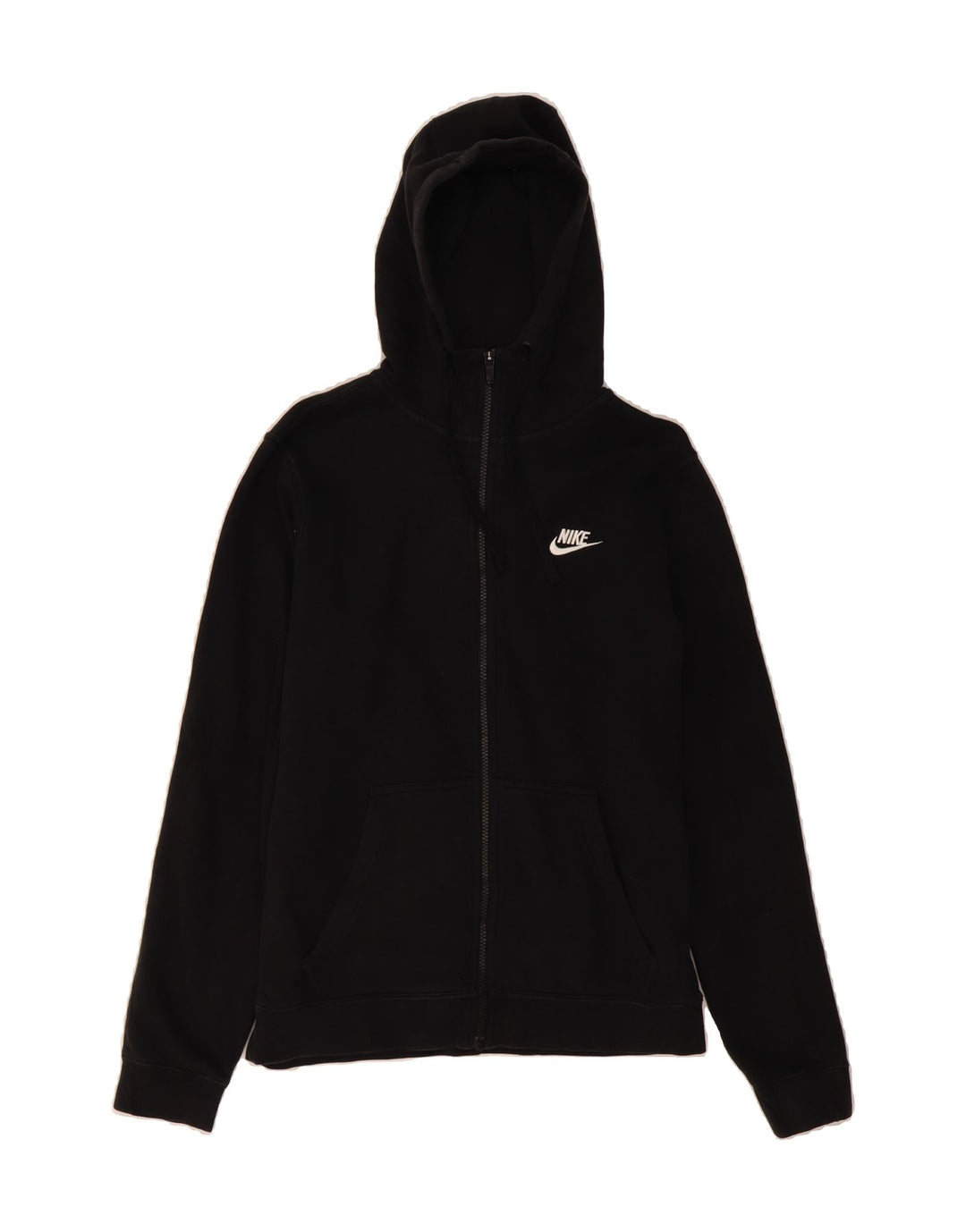 NIKE Mens Zip Hoodie Sweater Small Black Cotton Vintage Nike and Second-Hand Nike from Messina Hembry 