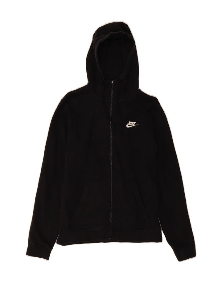 NIKE Mens Zip Hoodie Sweater Small Black Cotton Vintage Nike and Second-Hand Nike from Messina Hembry 