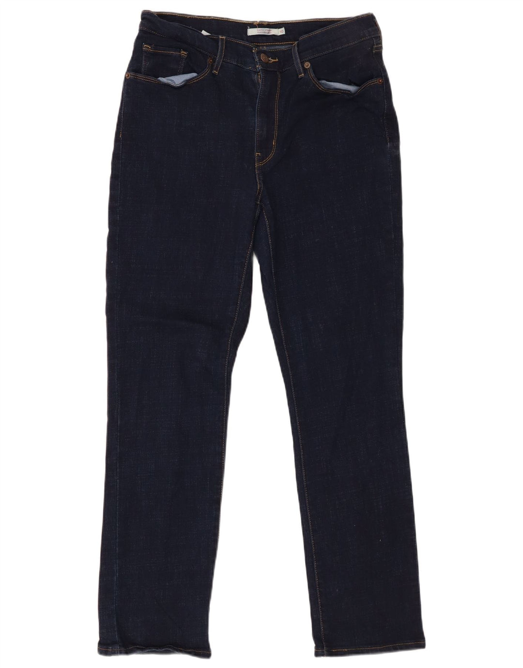 Levi's Womens Classics Straight Jeans US 10 Large W30 L30 Navy Blue