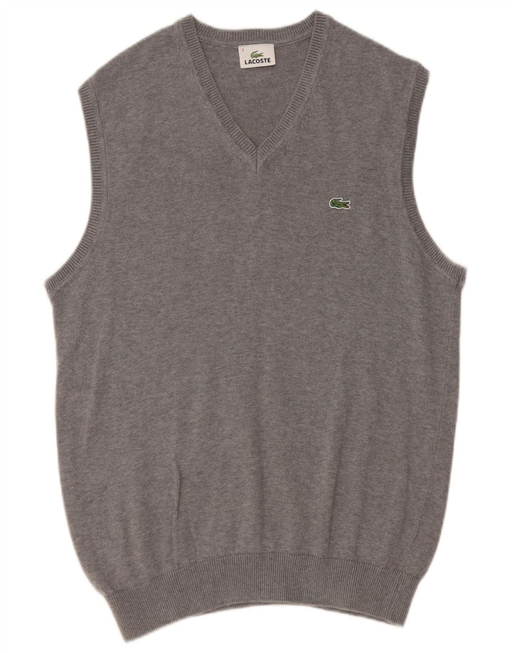 Lacoste Herrevest Tank Top Str. 3 Lille Grå Bomuld