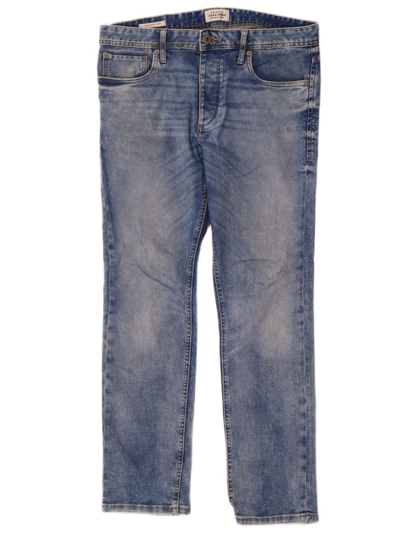 Jack & Jones Herre Tim Slim Jeans W32 L30 Blue Cotton