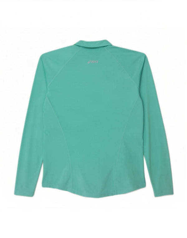 Asics Dame Langærmet Pullover Træningsdragt Top UK 16 Stor Turkis