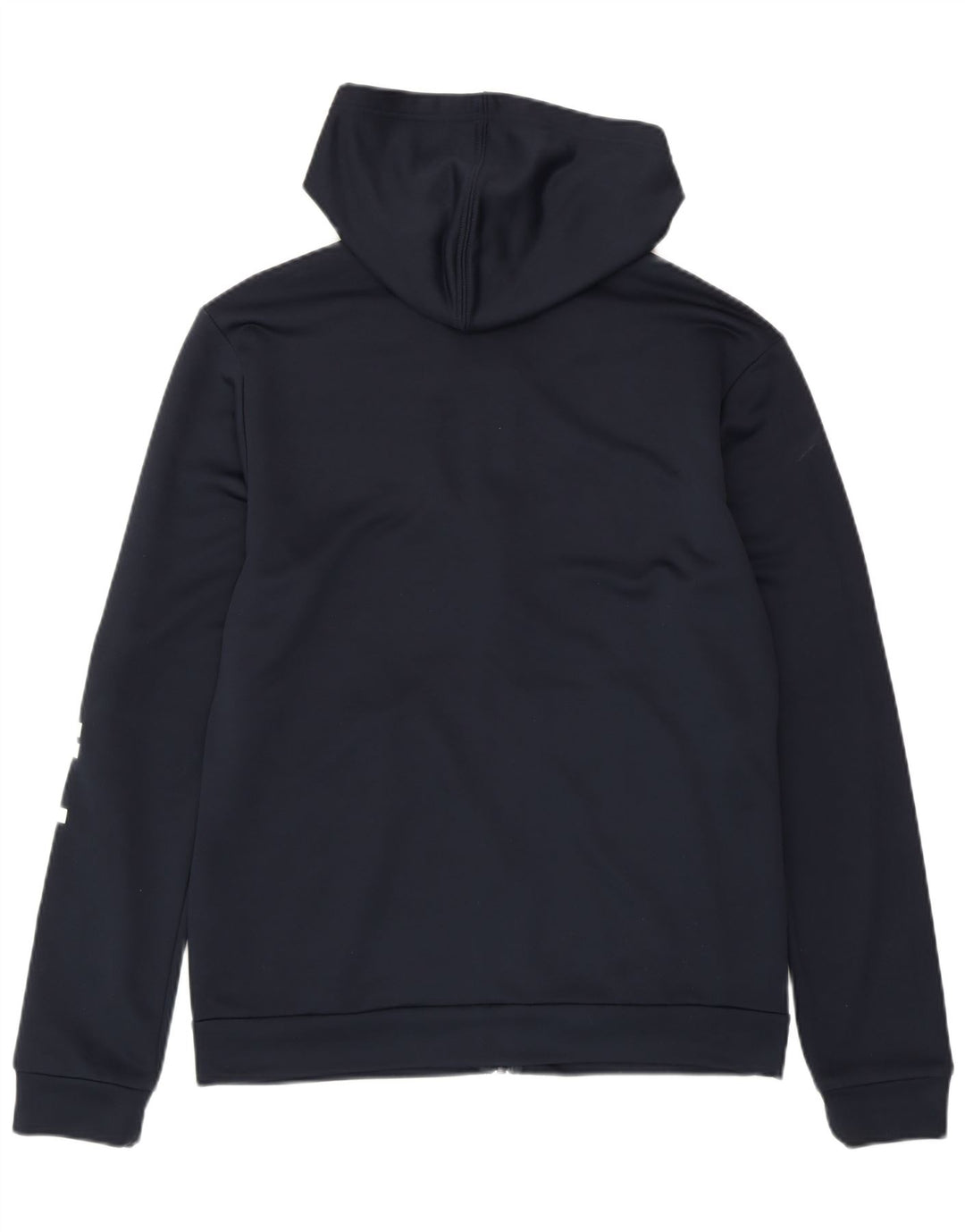 ADIDAS grafisk hættetrøje med lynlås til kvinder UK 16/18 Stor marineblå