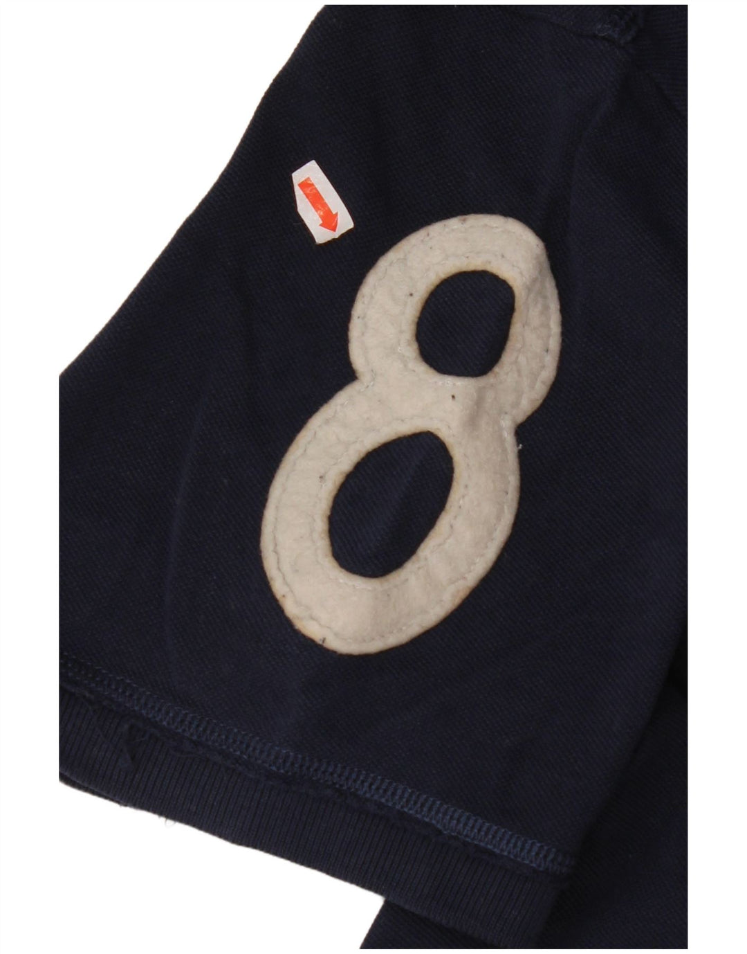 TOMMY HILFIGER Mens Graphic Polo Shirt Medium Navy Blue Cotton