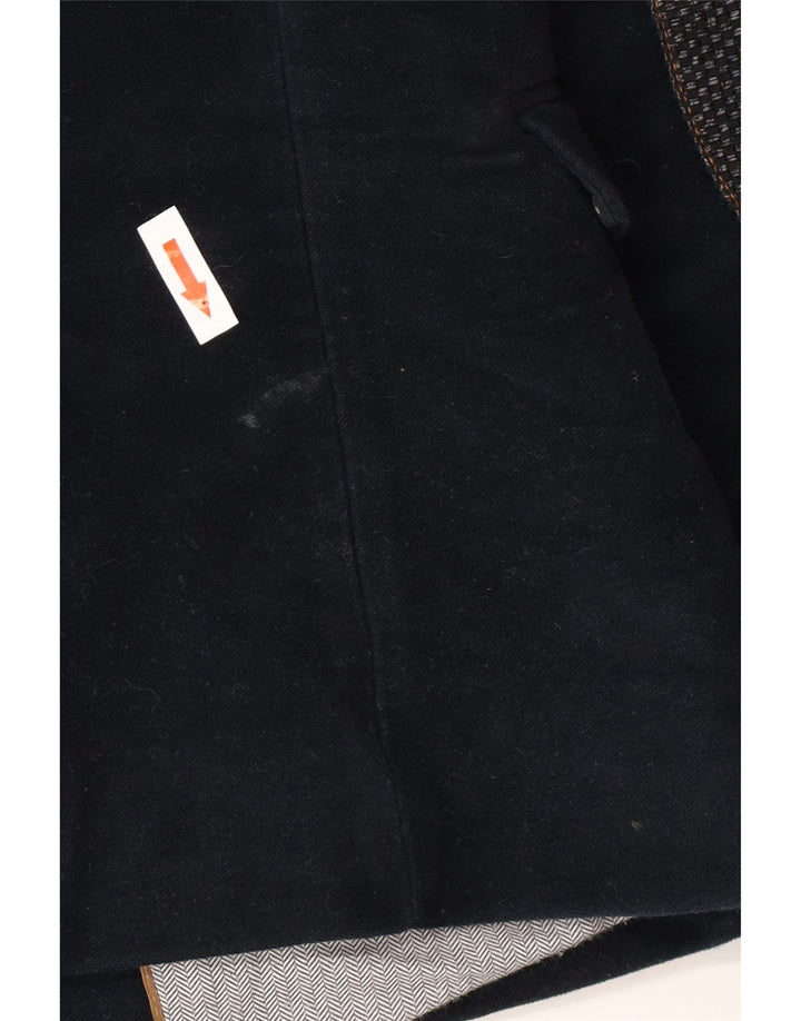 Zara Dame 1 Knap Blazer Jacket UK 12 Medium Navy Blue Acetate