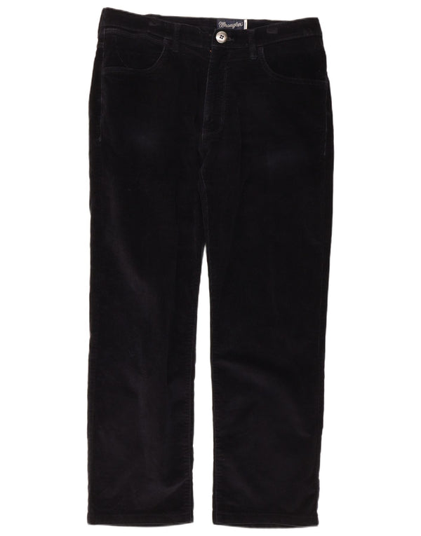 Wrangler Mens Arizona Straight Corduroy Trousers W34 L28 Navy Blue Cotton