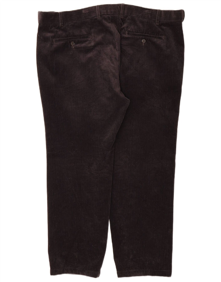 Marks & Spencer Herre Lige Regular Corduroy Bukser W44 L29 Sort