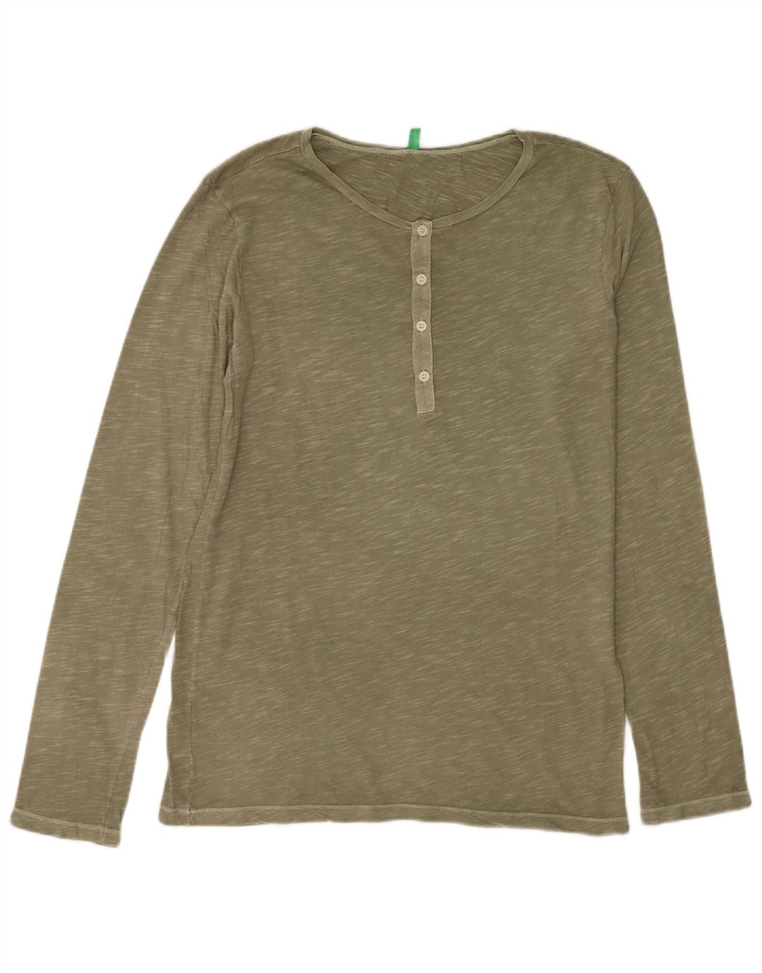Benetton Herre Top Langærmet Medium Khaki Flecked