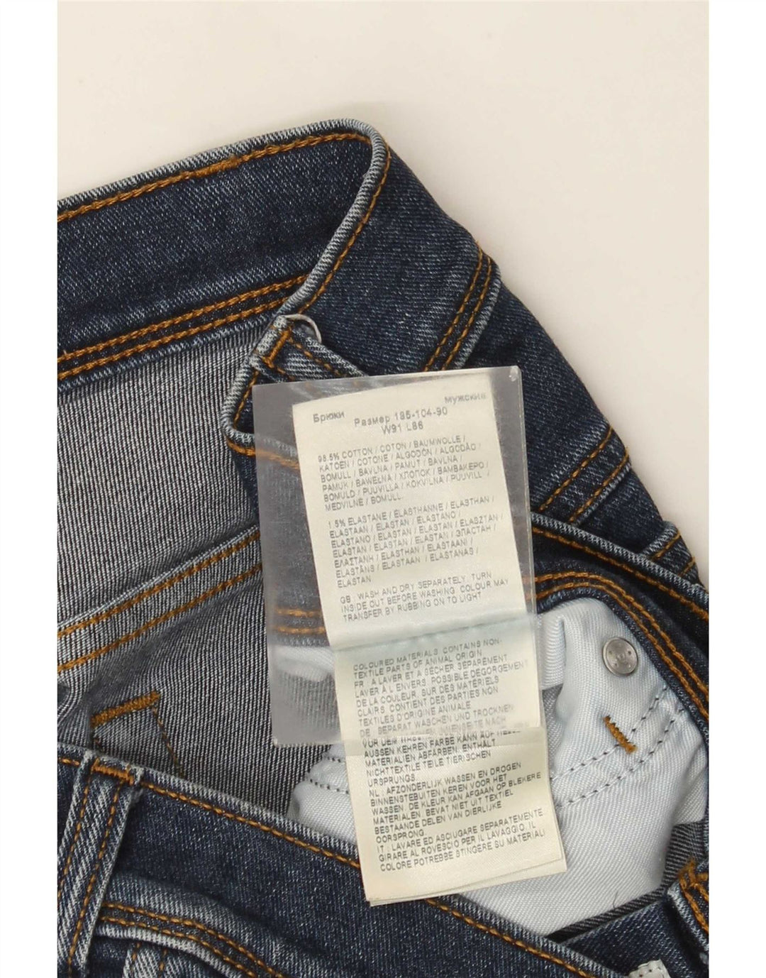Wrangler Herre Texas Straight Jeans W36 L34 Marineblå Bomuld