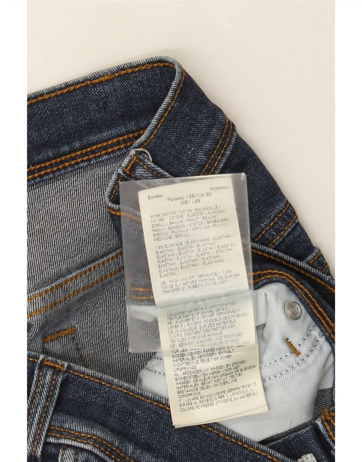 Wrangler Herre Texas Straight Jeans W36 L34 Marineblå Bomuld