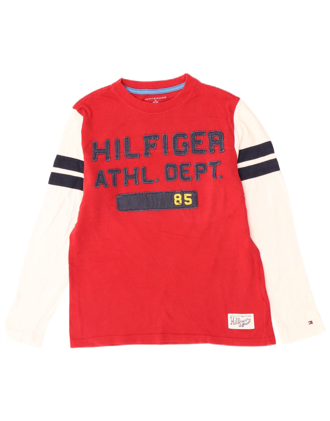Tommy Hilfiger Boys Grafisk Top Langærmet 8-9 år Medium Rød