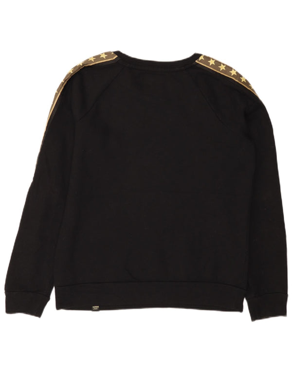 Superdry Graphic Sweatshirt Jumper UK 12 Medium Sort Bomuld