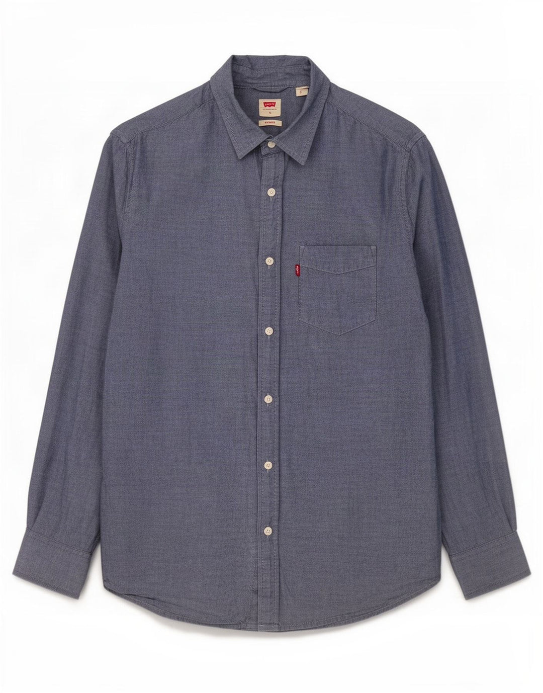 Levi's Herre Standard Fit skjorte Stor marineblå bomuld