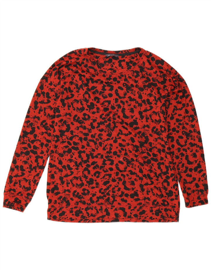 Marks & Spencer Dame Boat Neck Jumper Sweater UK 14 Large Red