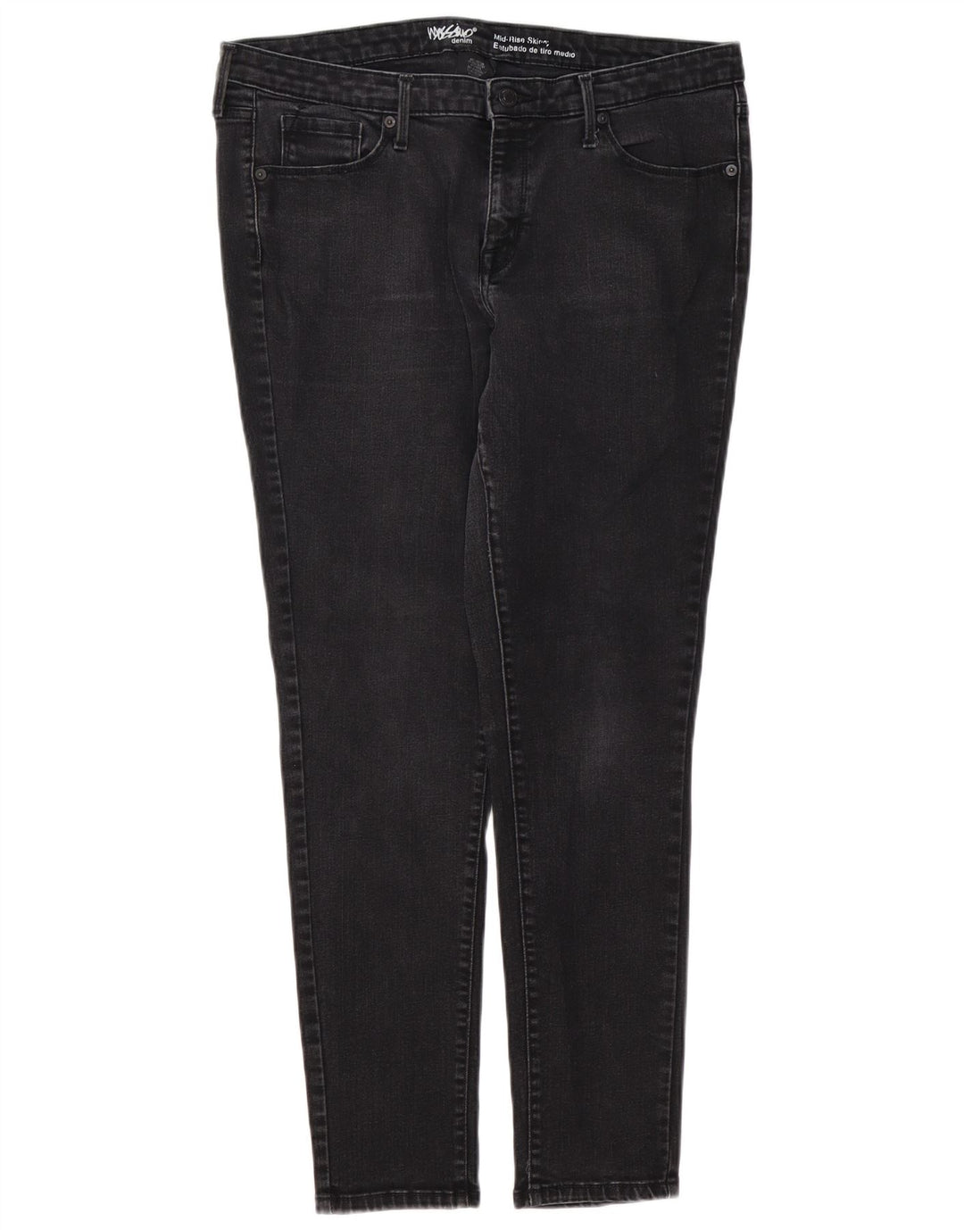 MOSSIMO Dame Power Stretch Skinny Jeans US 14 Large W32 L29 Sort