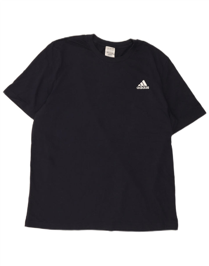Adidas Herre T-Shirt Top Stor Marineblå Bomuld