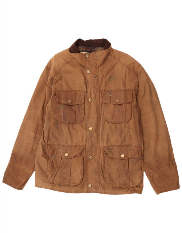 Barbour Herre vokset bomuldsjakke UK 38 Medium Brown