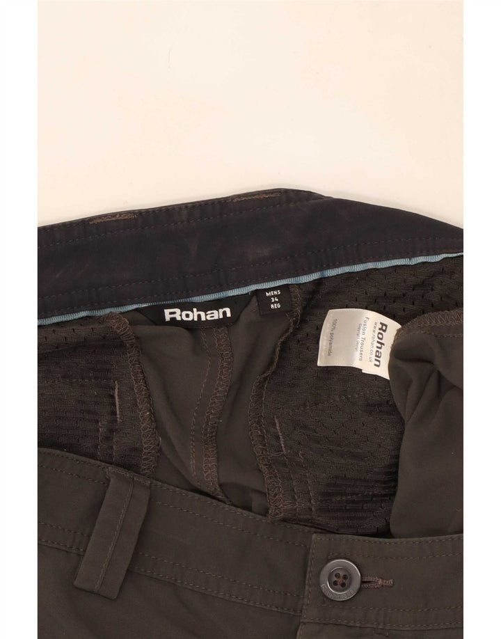 Rohan Straight Chino Bukser til mænd W34 L29 Khaki Polyester