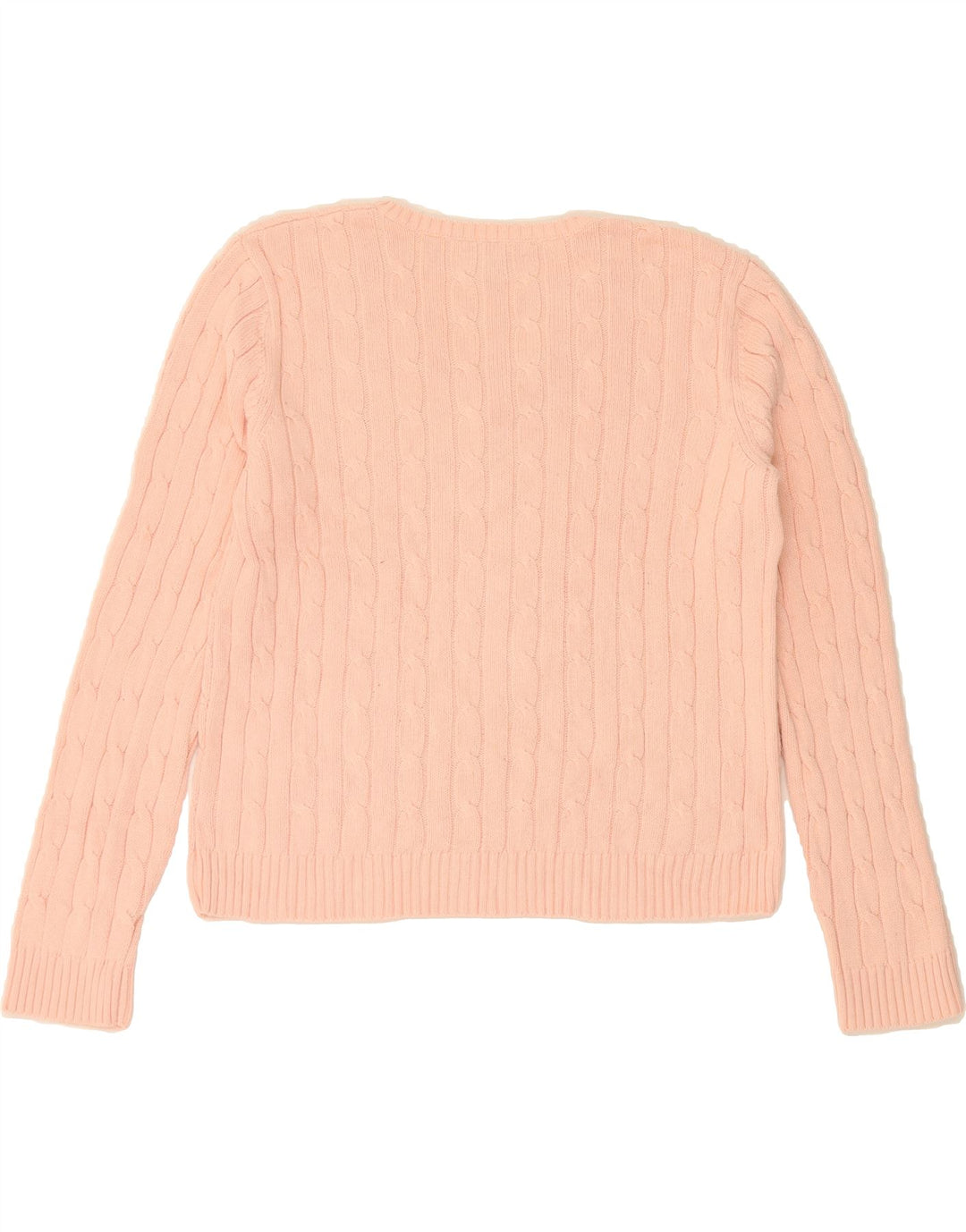 CHAPS Womens V-Neck Jumper Sweater UK 16 Large Pink Cotton Vintage Chaps and Second-Hand Chaps from Messina Hembry 