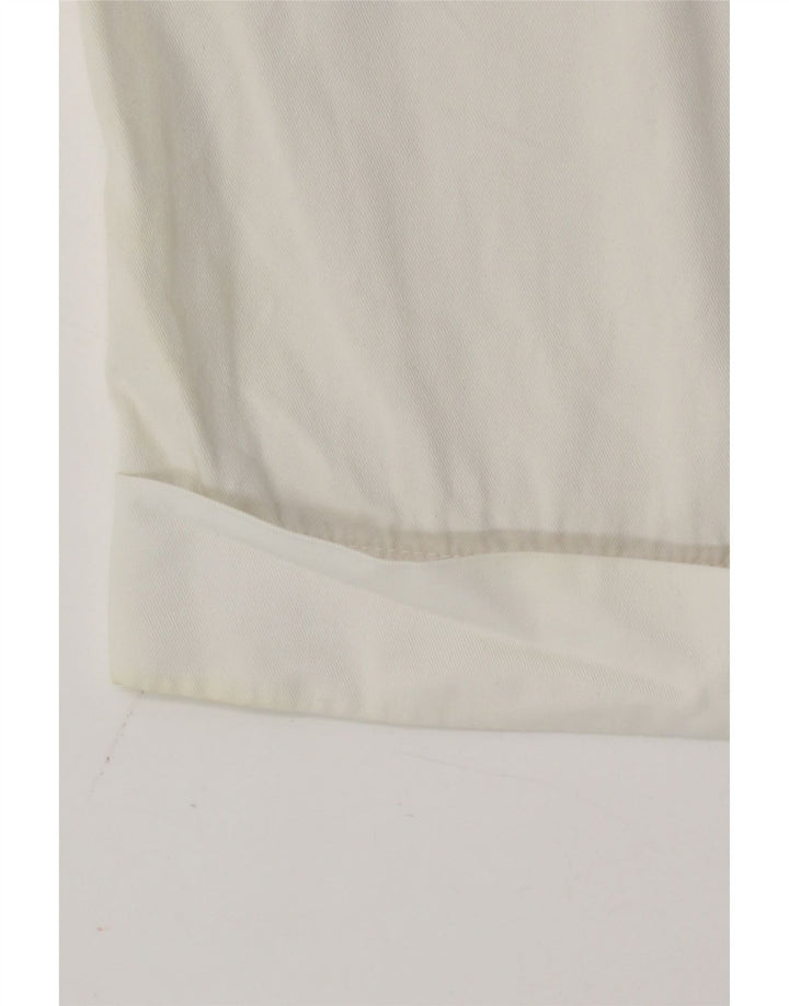 Benetton Chino Shorts til kvinder IT 42 Medium W30 Hvid Bomuld