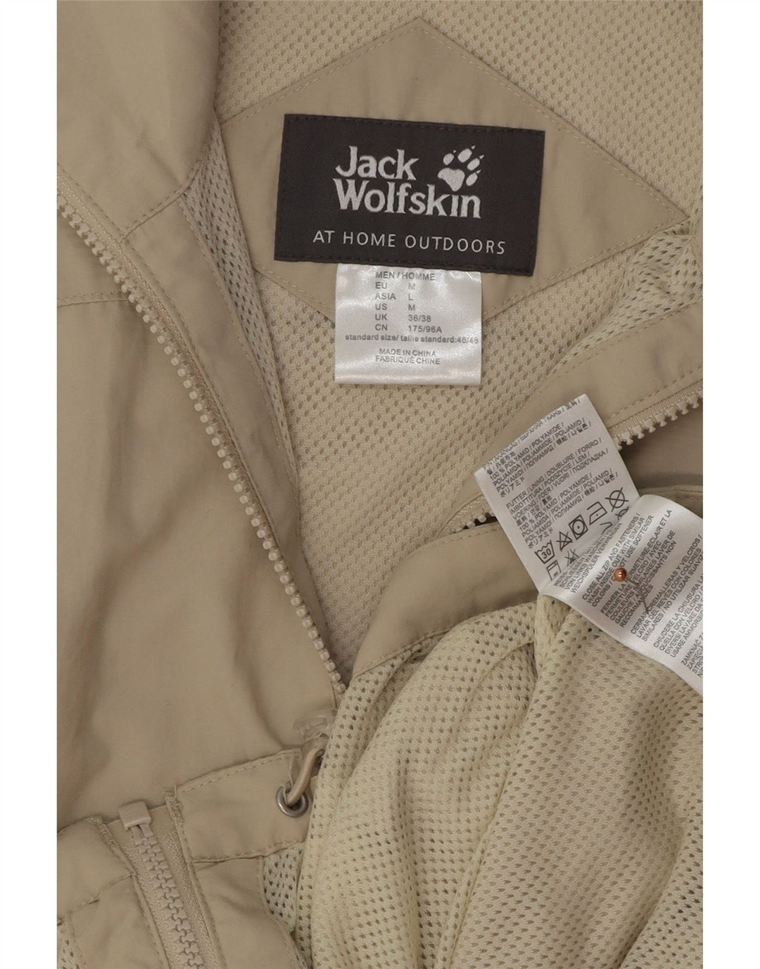 Jack Wolfskin Herre ærmeløs træningsdragt Topjakke UK 36/38 Medium Beige