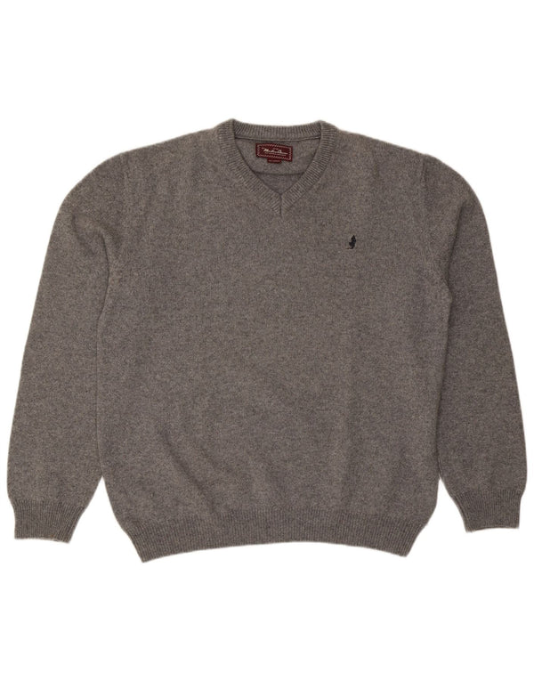 Marlboro Classics Herre V-hals sweater 2XL Grå Uld