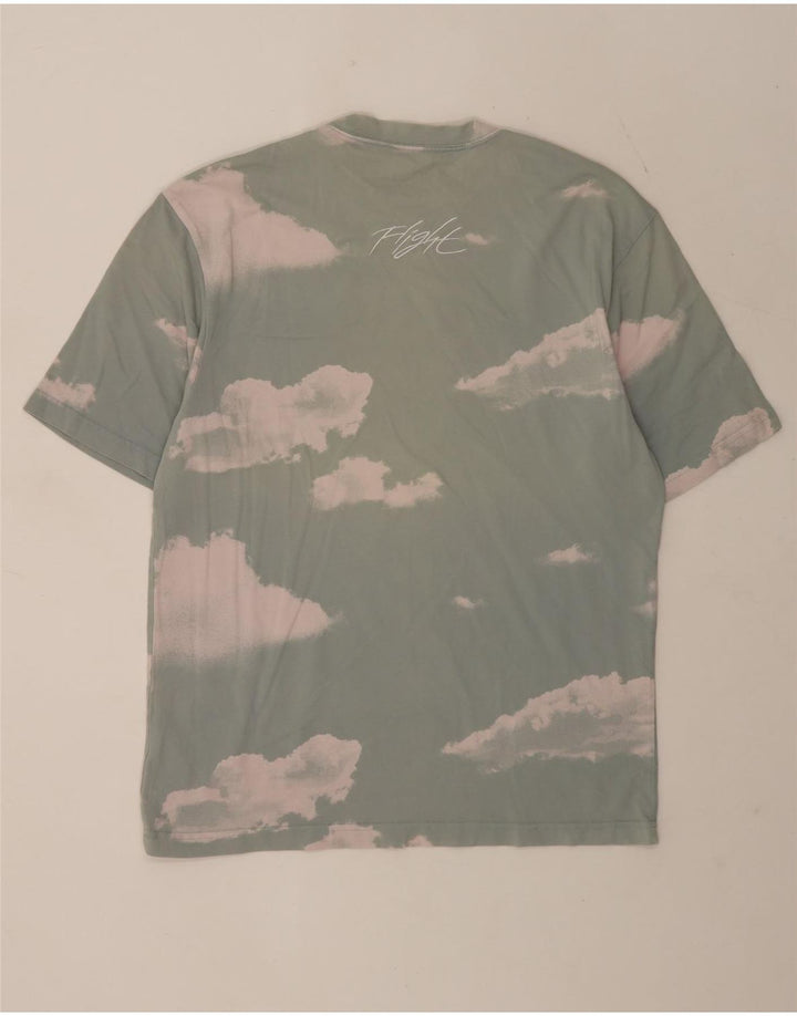 Jordan Herre grafisk T-shirt Top Medium Green Tie Dye Bomuld
