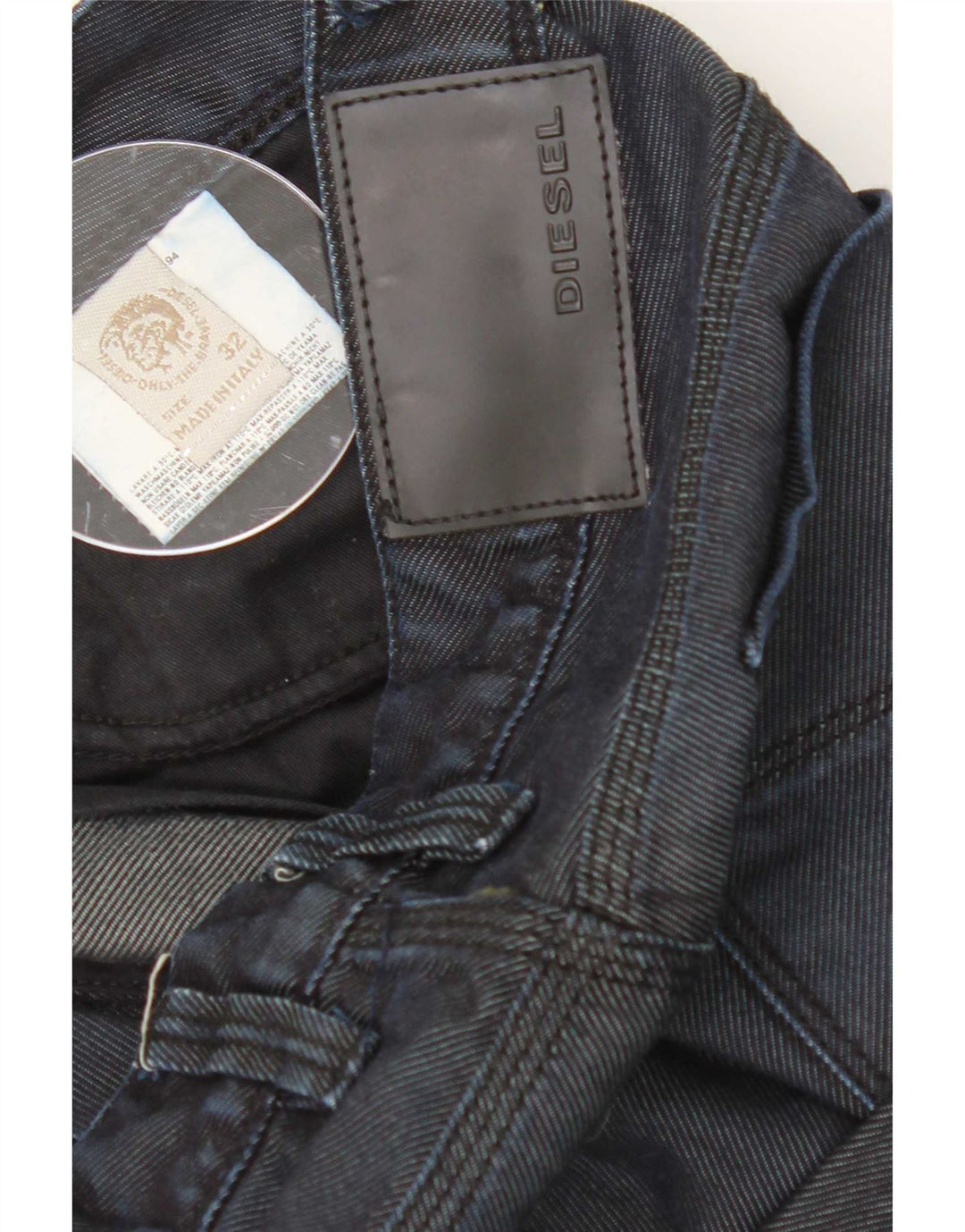 Diesel Herre Slim Jeans W32 L33 Marineblå Bomuld