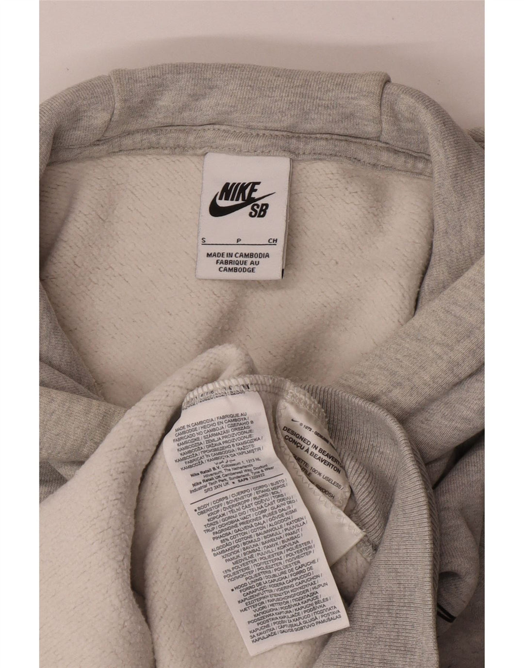 Nike grafisk hættetrøje til mænd, lille grå bomuld