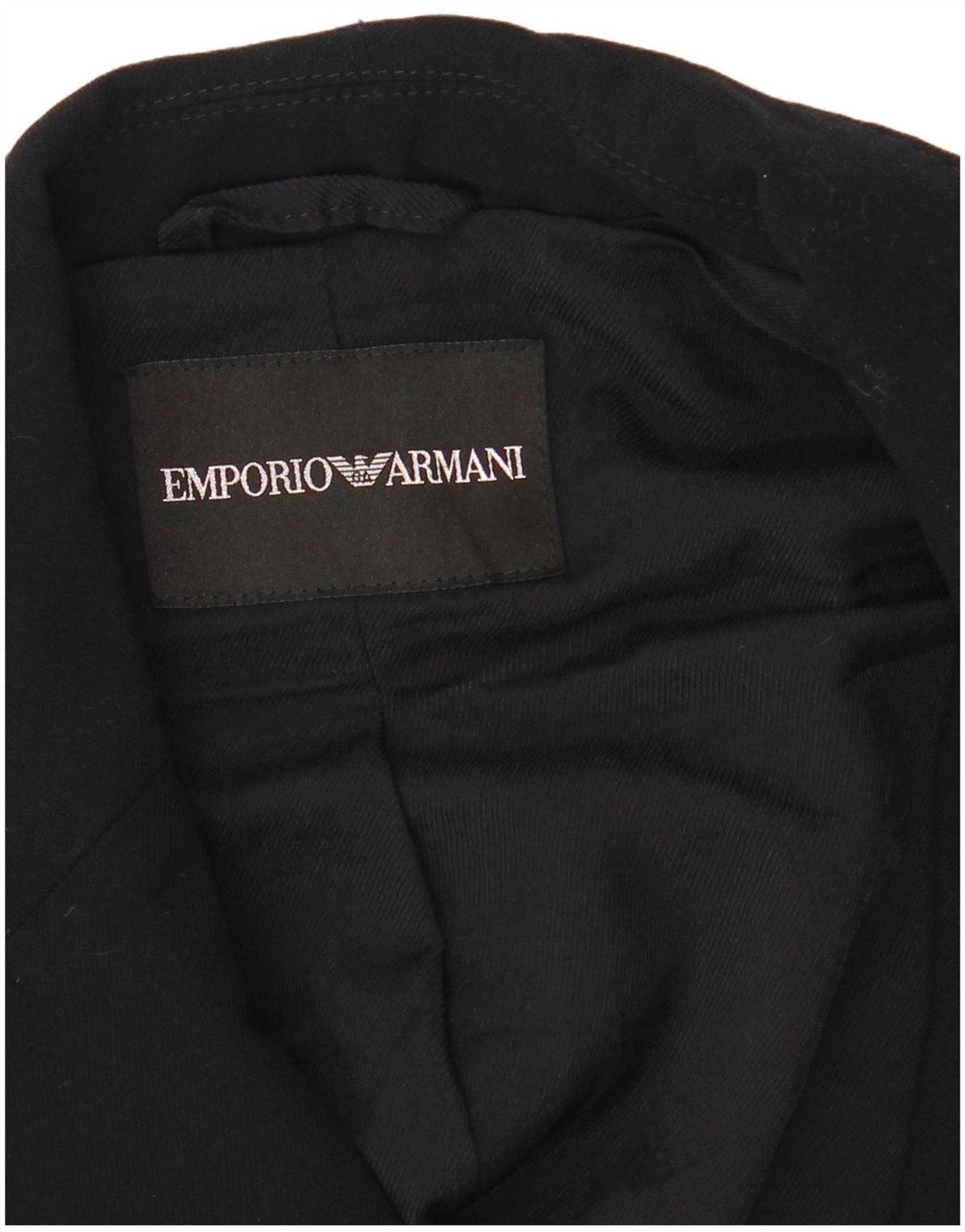 Emporio Armani Dame 2 Button Blazer Jacket UK 8 Small Navy Blue
