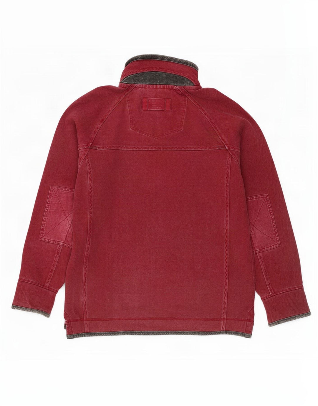 Fedt ansigt herre lynlås-hals sweater jumper medium Bourgogne bomuld