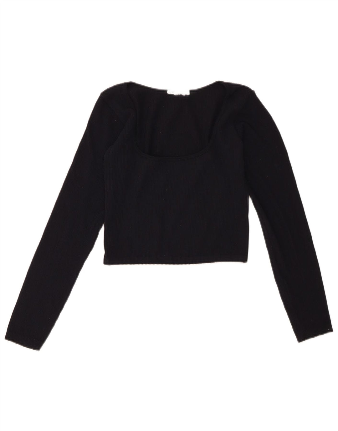 Zara Langærmet Crop Top til kvinder UK 16 Large Navy Blue