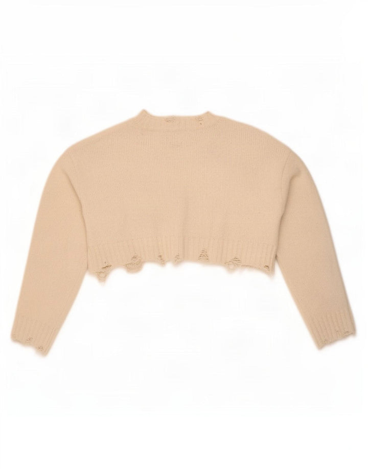 Zara Womens Oversized Bolero Jumper UK 10 Small Off White Polyester