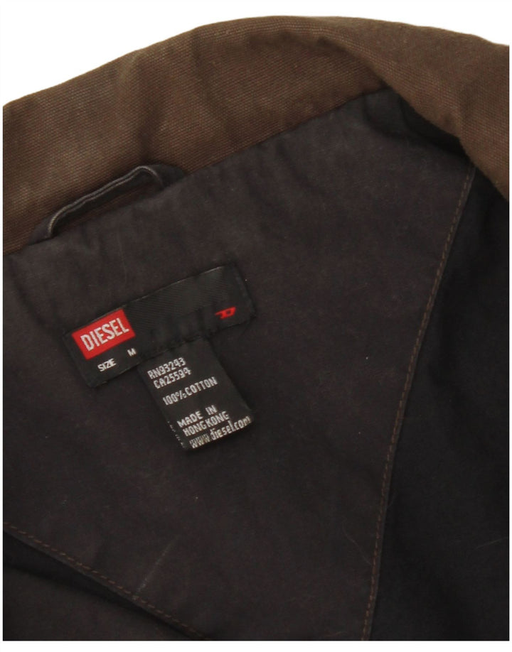 Diesel Dame 3 Button Blazer Jacket UK 12 Medium Sort Bomuld