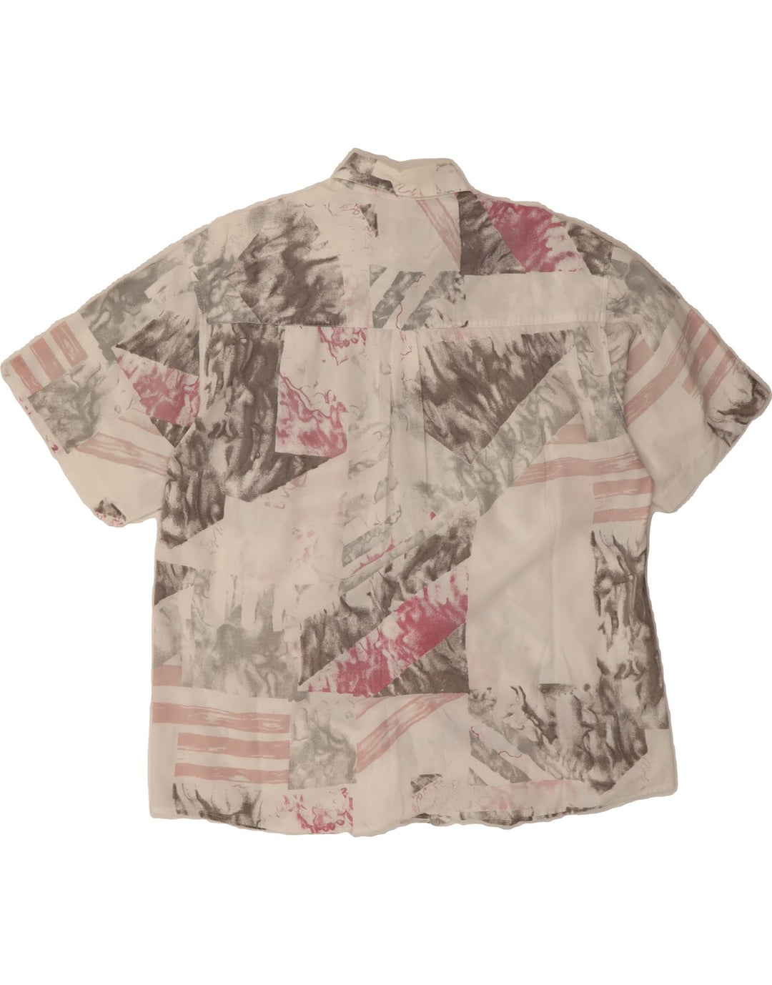 CLUB D'AMINGO Mens Abstract Pattern Shirt Size 41/42 Large White Vintage Club D'Amingo and Second-Hand Club D'Amingo from Messina Hembry 
