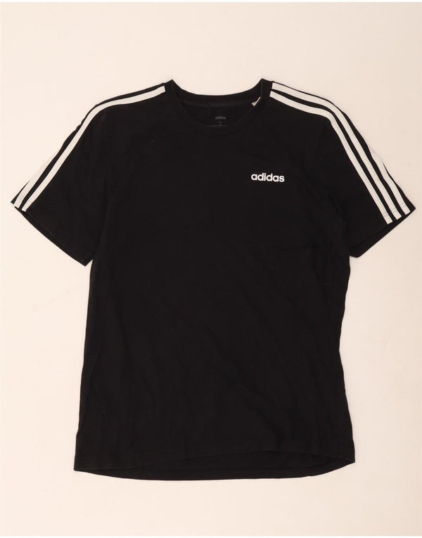 Adidas Herre T-Shirt Top Stor Sort Bomuld