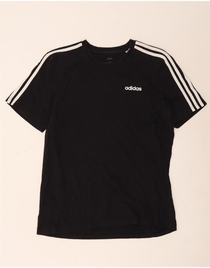 Adidas Herre T-Shirt Top Stor Sort Bomuld