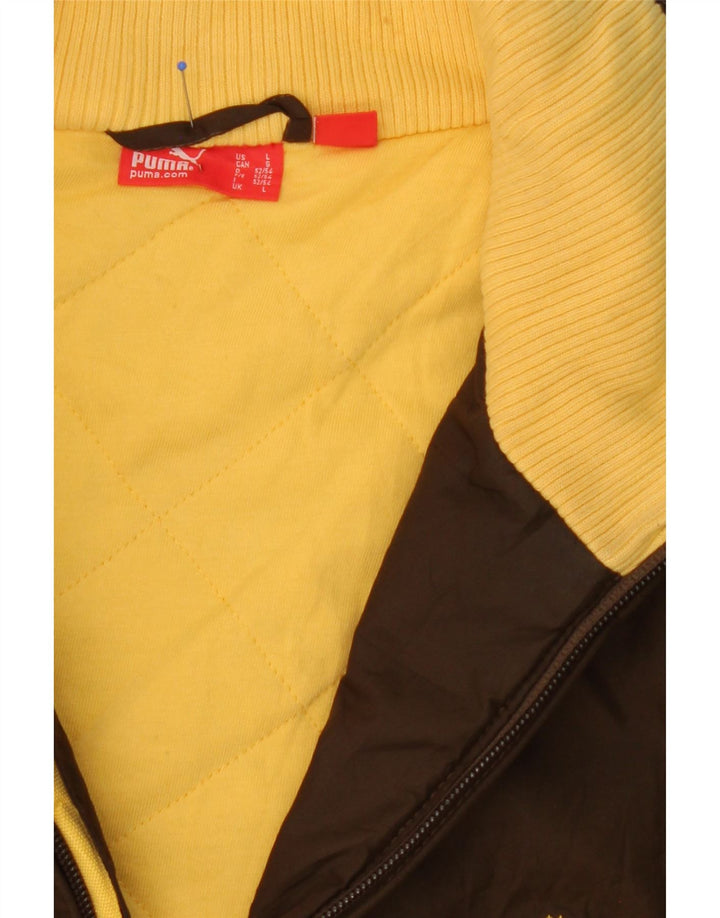 PUMA Mens Bomber Jacket UK 40 Large Brown Polyester Vintage Puma and Second-Hand Puma from Messina Hembry 